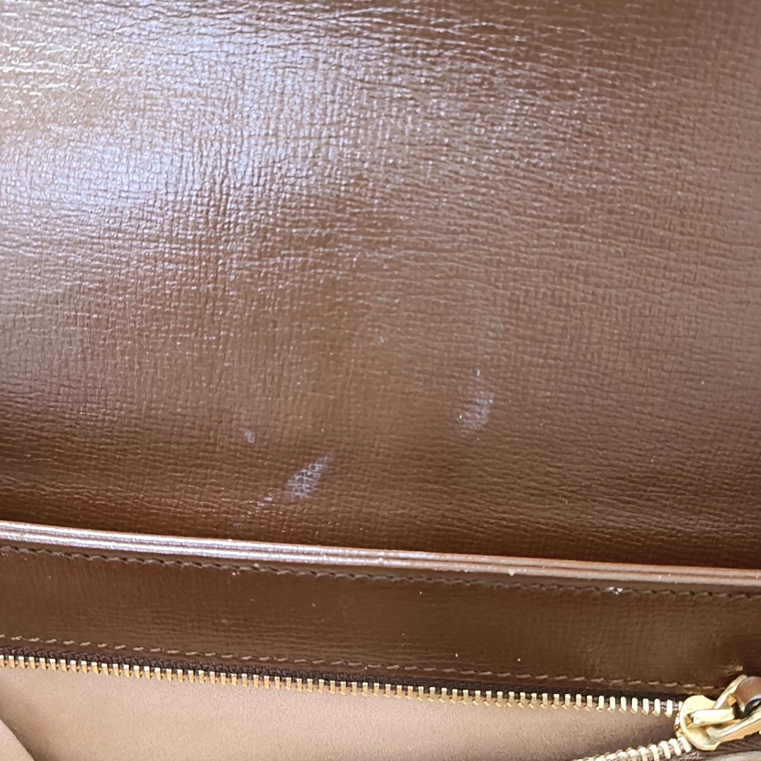 GUCCI Horsebit 1955 Small Size Beige Coated Canvas Monogram Horsebit Saddle Bag Crossbody Bag Shoulder Bag Gold Hardware-(SKU)-958962593