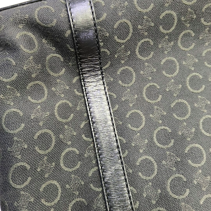 CELINE Tote bag Black Fabric Triumph Arch Embossed Handbag Single Shoulder Bag Golden hardware-(SKU)-951292788
