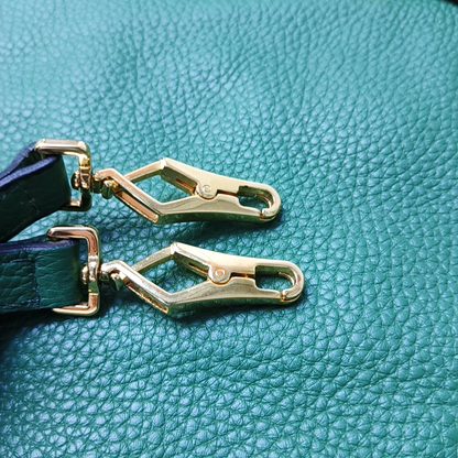 BURBERRY Green Leather Single Shoulder Bag Golden hardware Removable shoulder strap-(SKU)-959430773