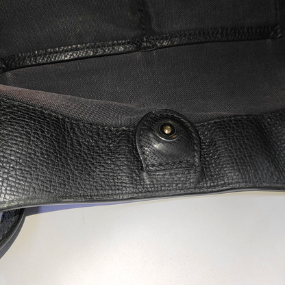 BURBERRY Canterbury Black Cowhide Warhorse Grain Single Shoulder Bag Golden hardware shoulder straps-(SKU)-933963706