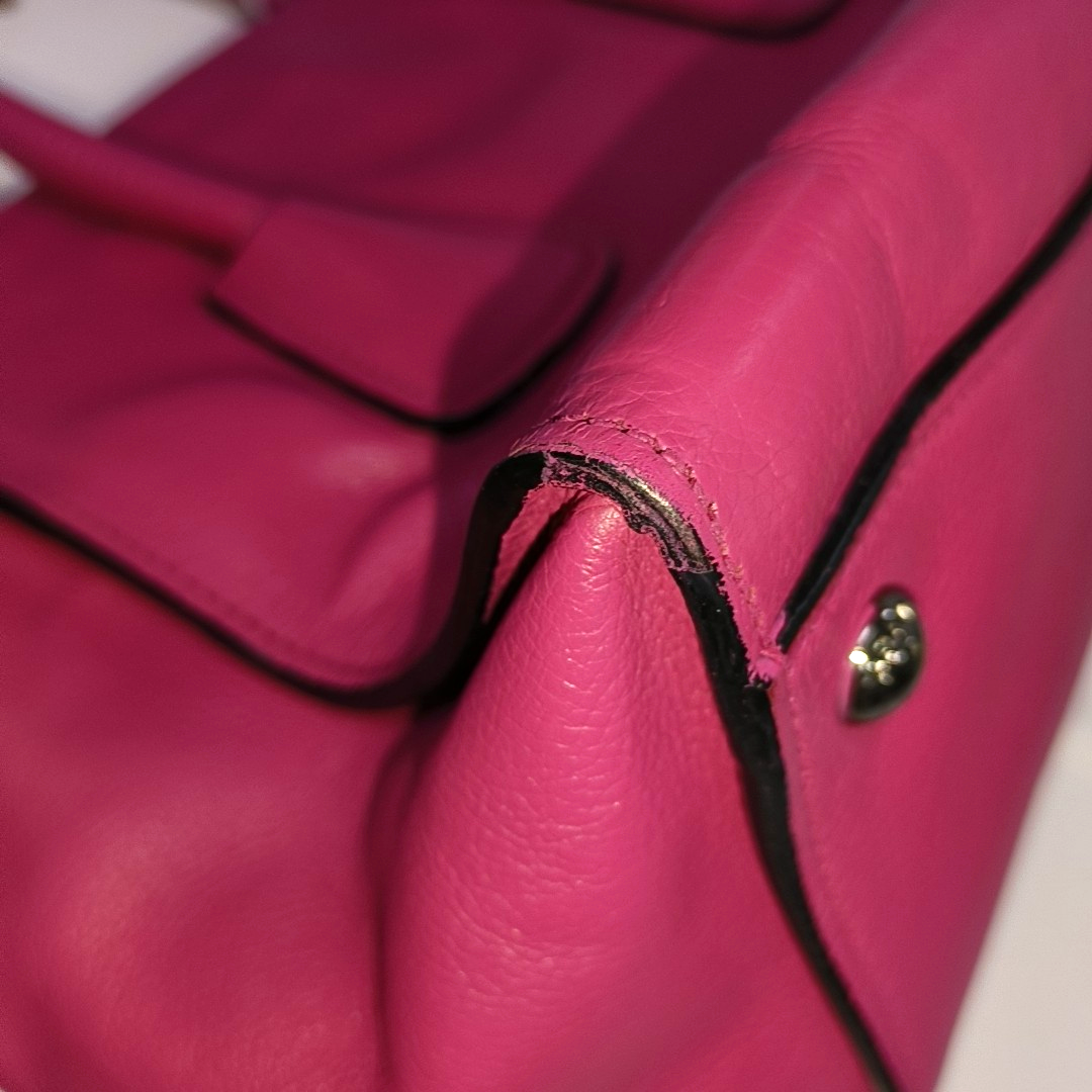 PRADA Glace Calf Blush Pink Leather Monogram Handbag Crossbody Single Shoulder Bag Silver Hardware-(SKU)-939994075