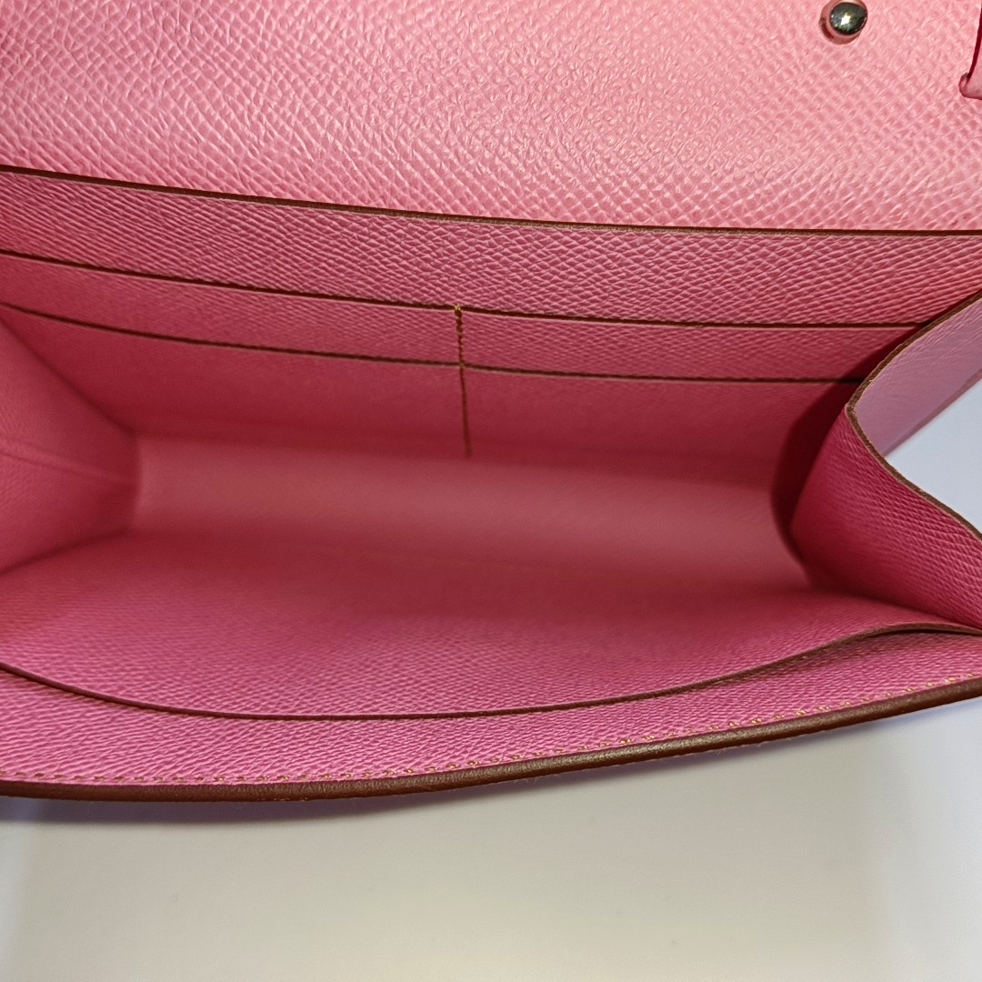 HERMÈS Clic 16 Peony Pink Epsom Calfskin Crossbody Shoulder Bag with Detachable Strap and Silver Hardware, B-(SKU)-959027980