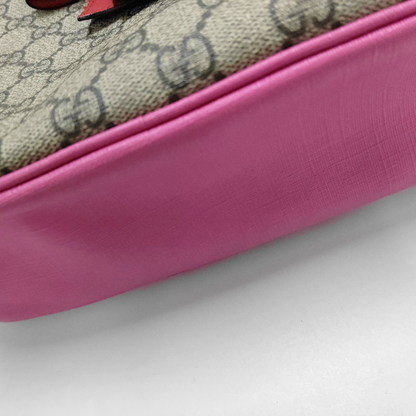 GUCCI Multicolor Coated Canvas Monogrammed Printed Single Shoulder Bag Crossbody Bag Silver Hardware-(SKU)-956794063