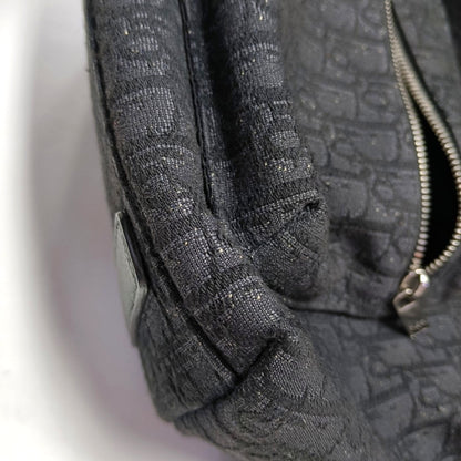 DIOR Rider Black Canvas Monogram Jacquard Backpack with Silver Hardware-(SKU)-970762004