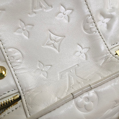 LOUIS VUITTON VANITY CHAIN POUCH Small White Monogrammed Lamb Leather Shoulder Bag with Detachable Strap-(SKU)-969880680