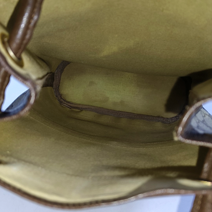 GUCCI Bucket bag Khaki Coated Canvas Monogrammed Single Shoulder Bag Golden Silver Hardware-(SKU)-958759769