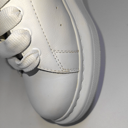 Alexander McQUEEN 33.5code White Leather Women's Kids Sports Casual Shoes-(SKU)-932901128