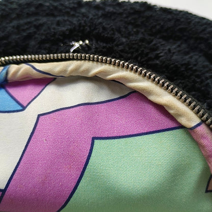 CHANEL CC POCKET Mini Black Fabric Backpack with Silver Hardware, 27 Clasps-(SKU)-968651019