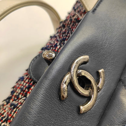 CHANEL PORTOBELLO Blue Calfskin Quilted Crossbody Shoulder Bag with Palladium Hardware, 22K-(SKU)-967668777