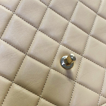 CHANEL TRENDY CC Khaki Lambskin Diamond Quilted Single Shoulder Bag Tote with Gold Hardware 26 Compartments Removable Shoulder Strap-(SKU)-966026838