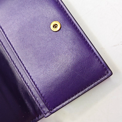 BOTTEGA VENETA Purple Cowhide Wallet-(SKU)-958679200