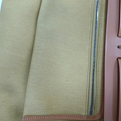 HERMÈS Herbag 31 Fennel Canvas Crossbody, Tote, and Shoulder Bag with Silver Hardware D, Detachable Strap-(SKU)-968228092