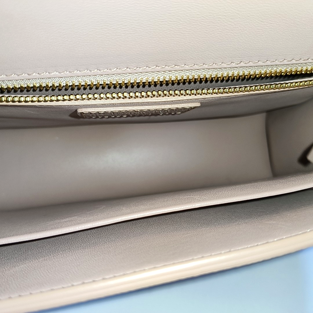 DIOR 30 Montaigne Pinkish Brown Leather Shoulder Bag Crossbody with Detachable Strap-(SKU)-958701206