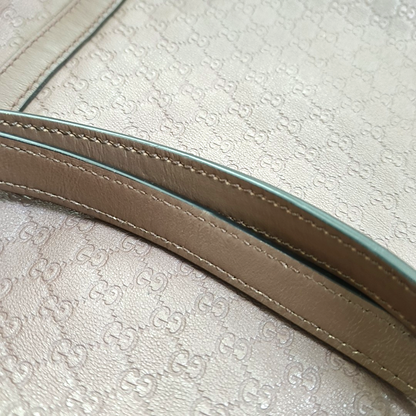 GUCCI Microguccissima Beige Cowhide Monogram Jacquard Shoulder Bag Crossbody Bag Golden hardware-(SKU)-958831820