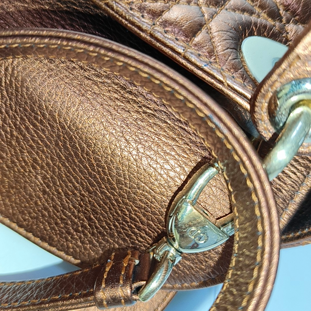 DIOR Lady Dior Mini Brick Red Calfskin Quilted Grained Three Compartment Shoulder Bag Crossbody Bag Tote Bag Gold Hardware Removable Strap-(SKU)-959613888