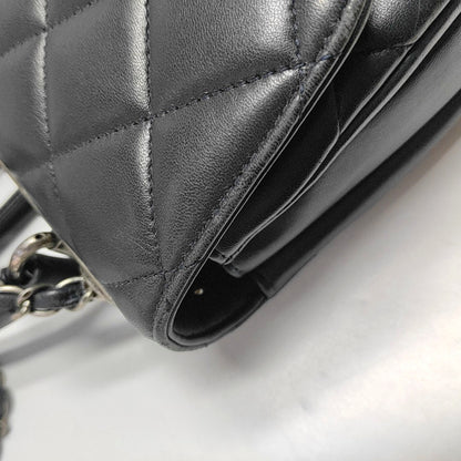 CHANEL TRENDY CC Small Dark Blue Lamb Leather Quilted Single Shoulder Bag Handbag Crossbody Bag Detachable Strap-(SKU)-970291914
