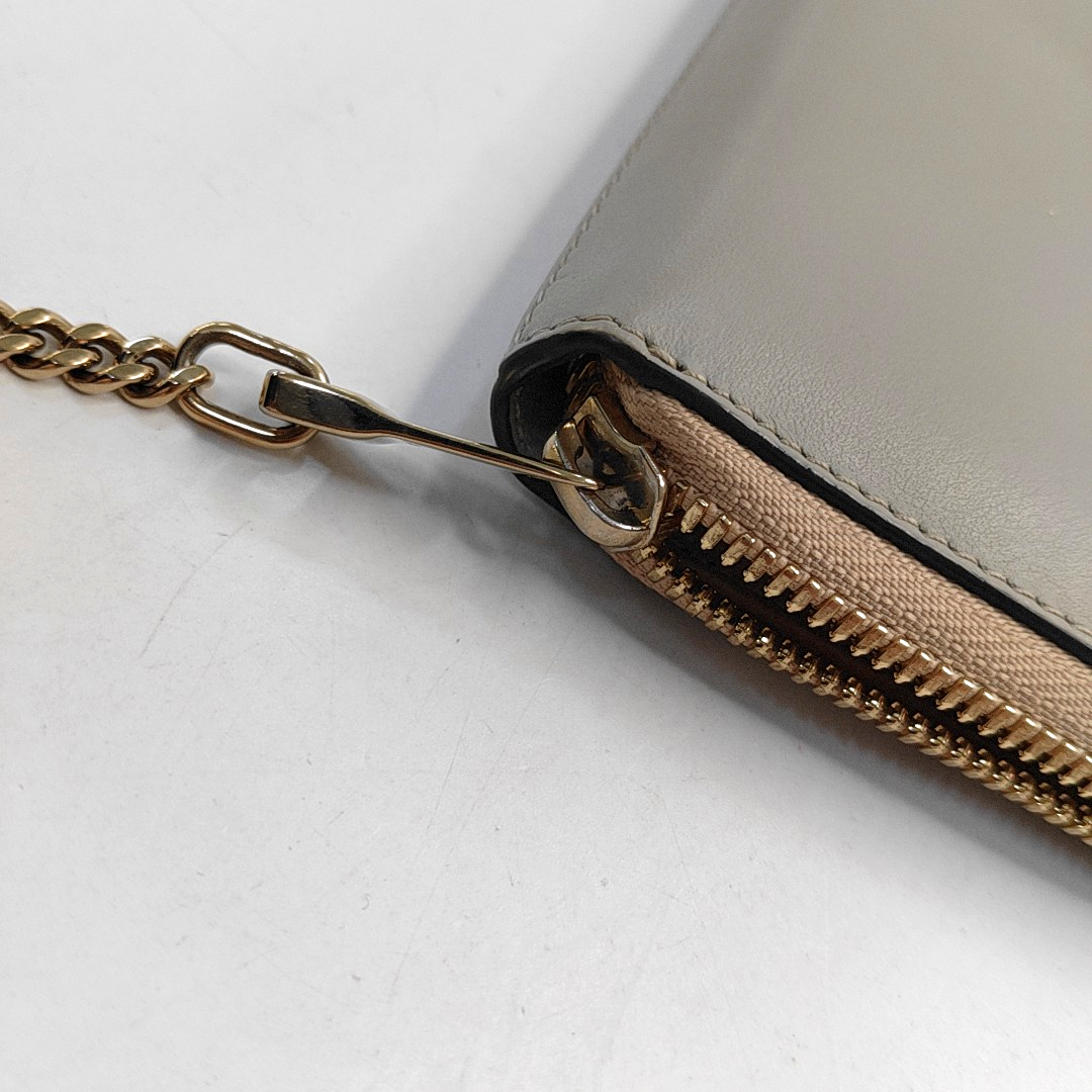 Chloé Baylee Nude Pink Cow Leather Wallet Golden hardware-(SKU)-954587159