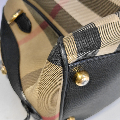 BURBERRY Alchester Multicolor Canvas Handbag Golden hardware-(SKU)-939790011