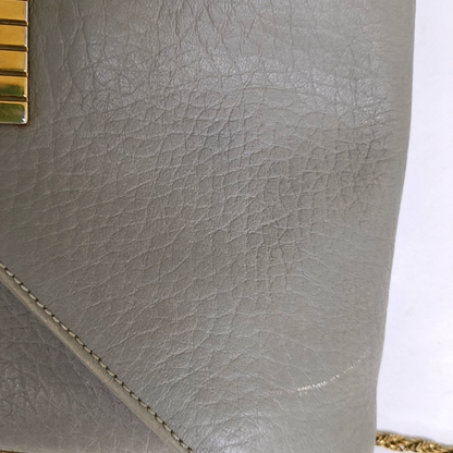 Chloé Sally Medium size Grey Leather Single Shoulder Bag Golden hardware-(SKU)-958155773