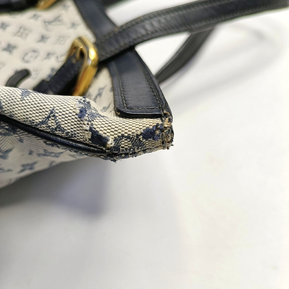 LOUIS VUITTON FRANCOISE Blue Canvas Monogram Single Shoulder Bag Handbag Golden hardware Removable shoulder strap-(SKU)-949164119