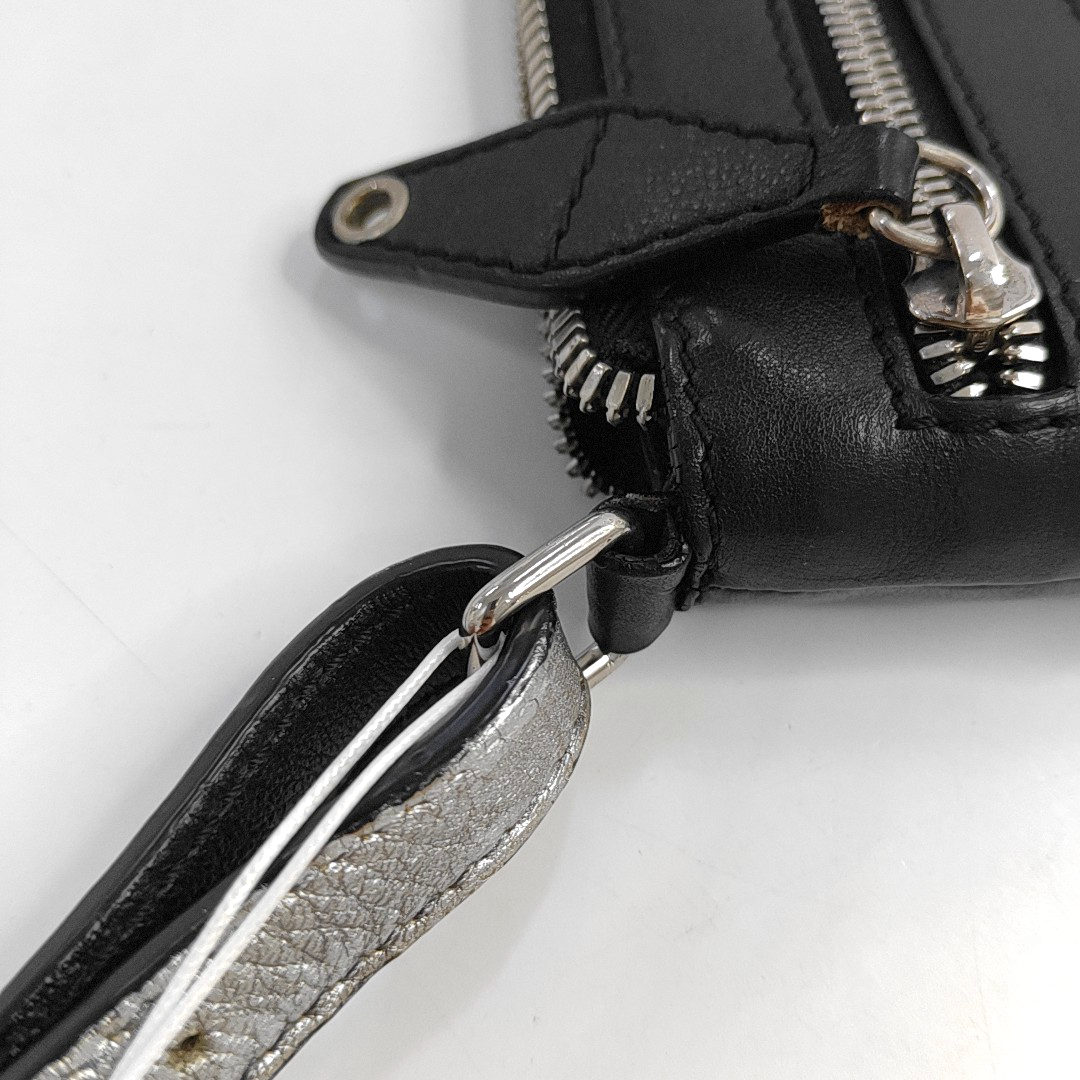 LOEWE Dark Grey Coated Canvas Printed Crossbody Bag Shoulder Bag Silver Hardware Removable shoulder strap-(SKU)-956152838