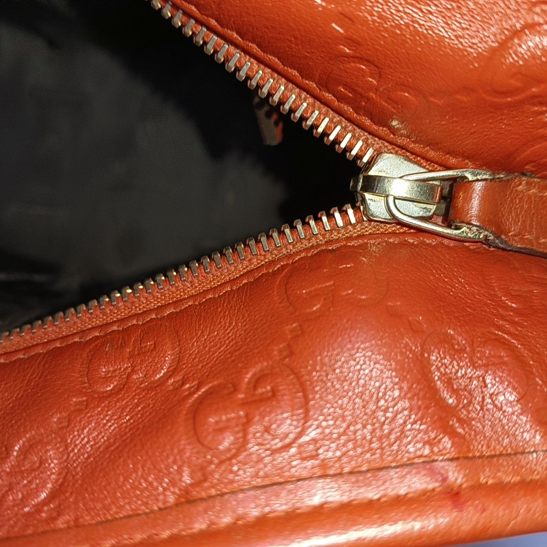 GUCCI GG Imprime Red leather monogram embossed crossbody shoulder tote handbag Golden hardware-(SKU)-954939048