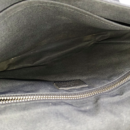 LOUIS VUITTON Black Cowhide Single Shoulder Bag Crossbody Bag Silver Hardware-(SKU)-939481514