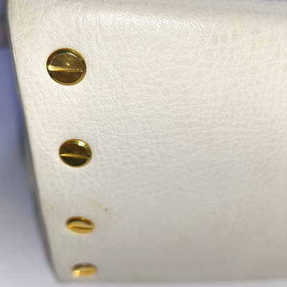 Yuzefi Beige Leather Single Shoulder Bag Golden hardware Removable shoulder strap-(SKU)-937551910