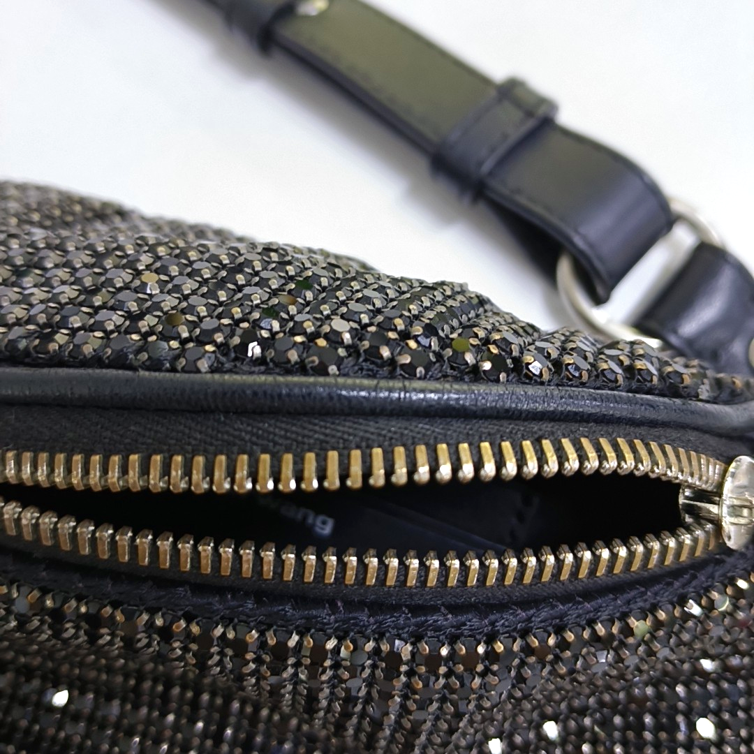 Alexander Wang Attica Black羊皮腰包腰包/胸包 Silver Hardware-(SKU)-950746900