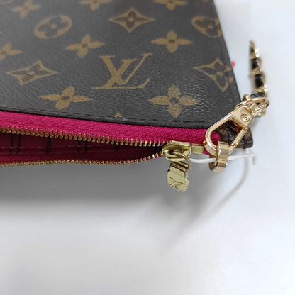 LOUIS VUITTON NEVERFULL Dark Brown Coated Canvas Monogrammed Shopping Bag Handbag Golden hardware-(SKU)-959999069