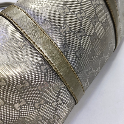 GUCCI Joy Medium size Silver Coated Canvas Monogram Handbag Golden hardware-(SKU)-950869201
