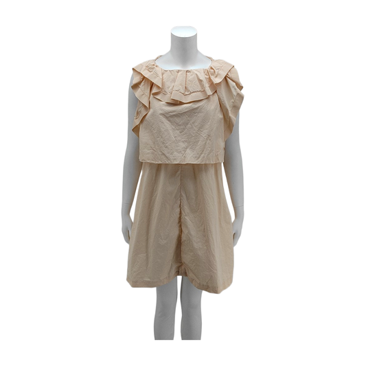 Chloé Lcode Summer Pink Cotton Women's Sleeveless Mid-Length Dress-(SKU)-935901164