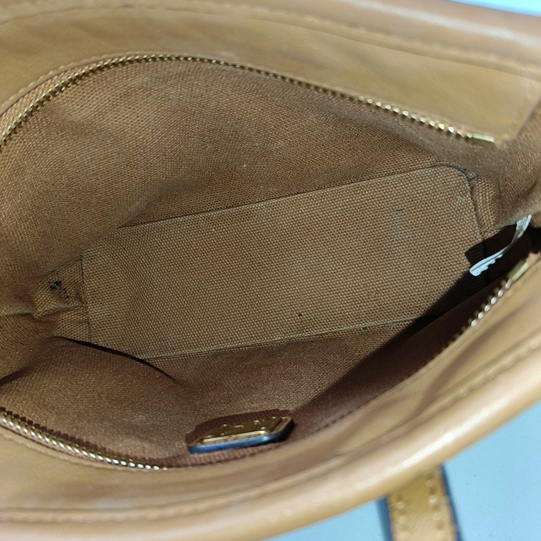 MCM ANYA mini Cognac coated canvas old flower rabbit crossbody bag, handbag Golden hardware Removable shoulder strap-(SKU)-951890333