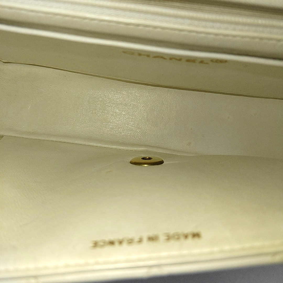 CHANEL KELLY PARENT White Calfskin Quilted Handbag with Gold Hardware, Vintage-(SKU)-931087336