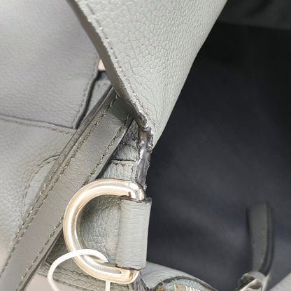 LOEWE Puzzle Blue Gray Leather Quilted Backpack Single Shoulder Bag with Silver Hardware Removable Strap-(SKU)-970868873