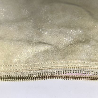 COACH Champagne Special Material Patchwork Quilted Single Shoulder Bag Silver Hardware Removable shoulder strap-(SKU)-937632095