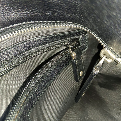 BVLGARI Tote bag Black cowhide tote bag Silver Hardware-(SKU)-958155763