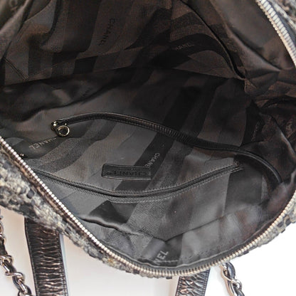 CHANEL PORTOBELLO Black Leather Diamond Quilted Single Shoulder Bag with Silver Hardware 13 opening-(SKU)-967525500