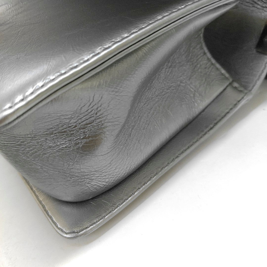 CHANEL BOY CHANEL Medium Silver Calfskin Quilted Shoulder Bag Crossbody Handbag Palladium Hardware 23 Clasp-(SKU)-969782038