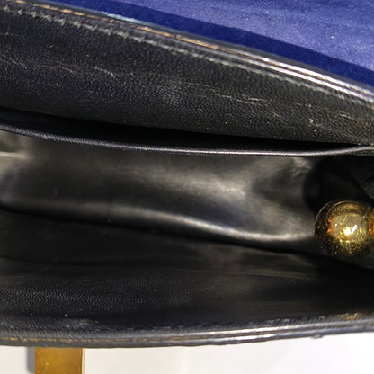 Chloé Sally Small size Dark Blue Snake Skin Crossbody Bag Golden hardware-(SKU)-935267060