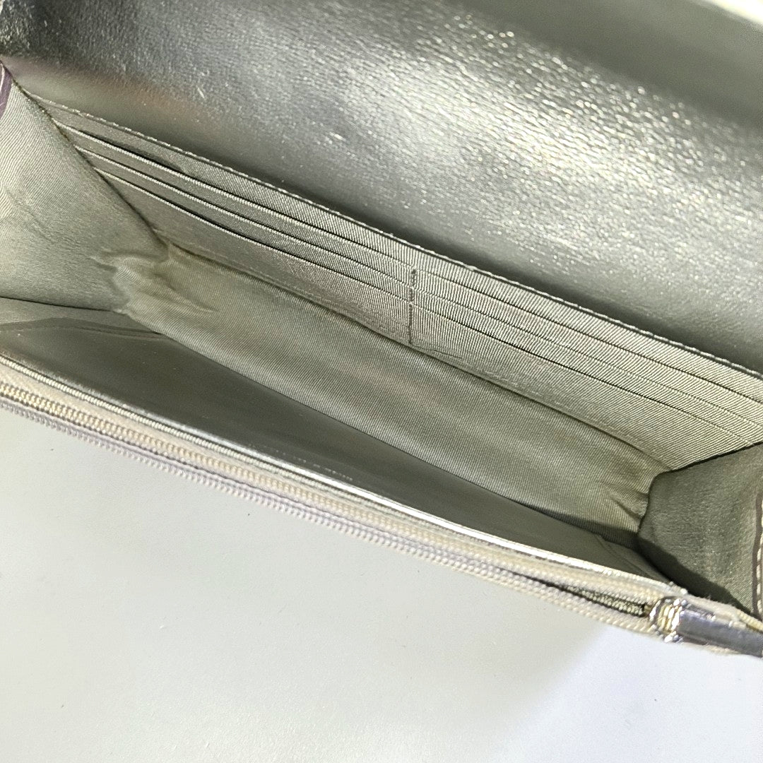 CHANEL WOC Iridescent Calfskin Quilted Shoulder Bag Crossbody Bag Silver Rainbow Metal Hardware-(SKU)-962424976