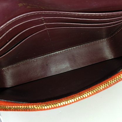 BURBERRY Square Stone Orange Red Cowhide Single Shoulder Bag, Crossbody Golden hardware Removable shoulder strap-(SKU)-959196582