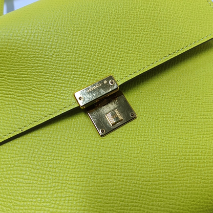 HERMÈS Clic 16 Lemon Yellow Epsom Calfskin Crossbody Shoulder Bag with Detachable Strap and Golden Hardware, D-(SKU)-959029561