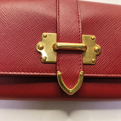 PRADA Cahier mini Red Leather Wallet Sub-bag-(SKU)-951259291