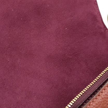 COACH BEAT 18 Red Leather Studs Single Shoulder Bag Golden hardware shoulder straps-(SKU)-932856060