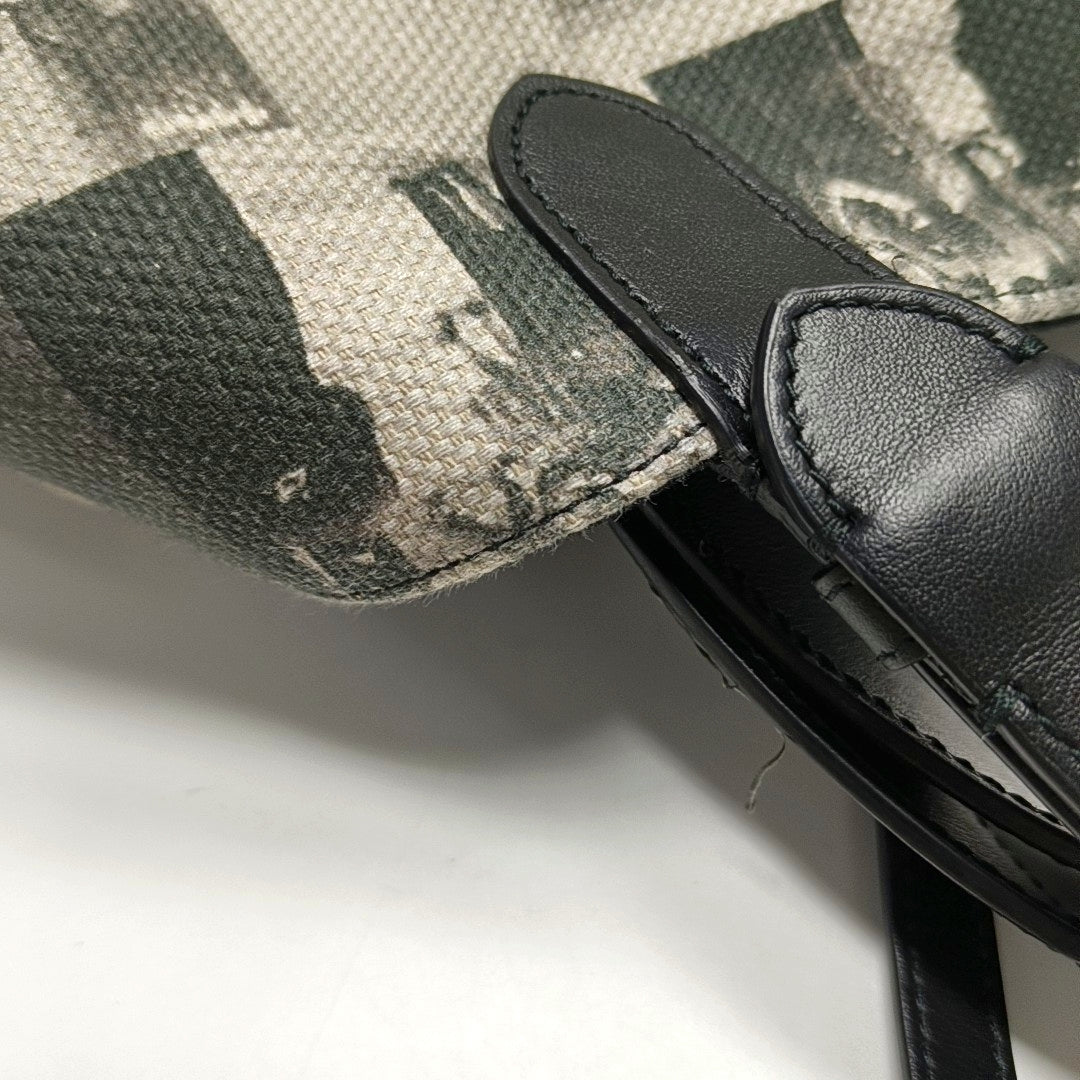 DIOR Toujours Large Multicolor Canvas Printed Handbag Black Hardware Pockets-(SKU)-970966828