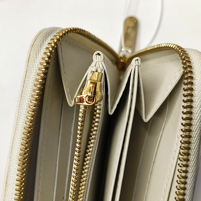 LOUIS VUITTON Yellow Patent Leather Embossed Wallet Golden hardware-(SKU)-952291694