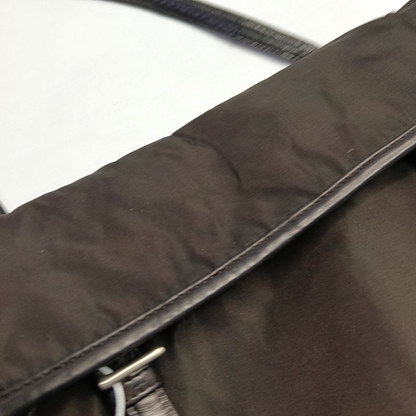 PRADA Tote bag Black Nylon Single Shoulder Bag Handbag Silver Hardware-(SKU)-945954813