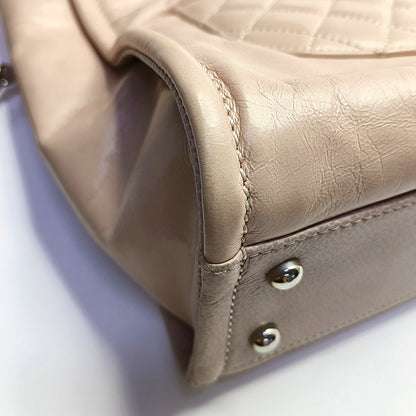 CHANEL DEAUVILLE Pink Leather Quilted Shoulder Bag with Detachable Strap-(SKU)-968656894