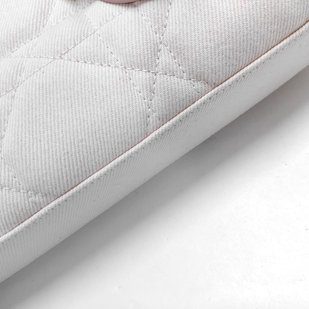 DIOR Lady D-Joy Light Pink Canvas Cannage Quilted Shoulder Bag Tote Crossbody Bag with Detachable Strap-(SKU)-962517480